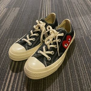 Comme des Garcons Play x Converse Play One Heart Low-Top Sneakers